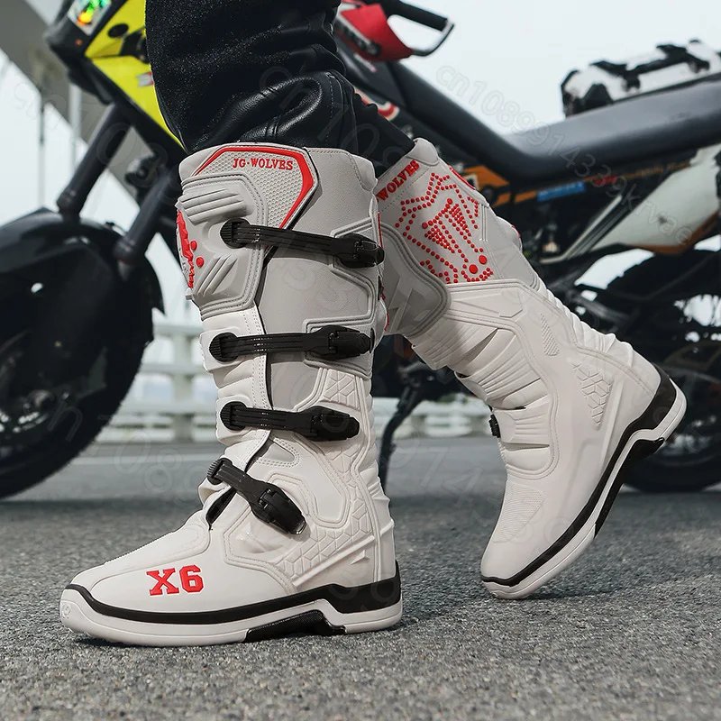 Track Shoes Motorcycle Anti-skid Motocross Boots Off-road Locomotive Riding Boots Tension Off-road Anti-drop Riding Equipment