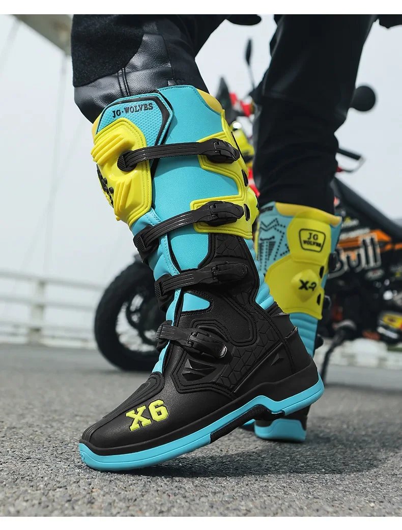 Track Shoes Motorcycle Anti-skid Motocross Boots Off-road Locomotive Riding Boots Tension Off-road Anti-drop Riding Equipment