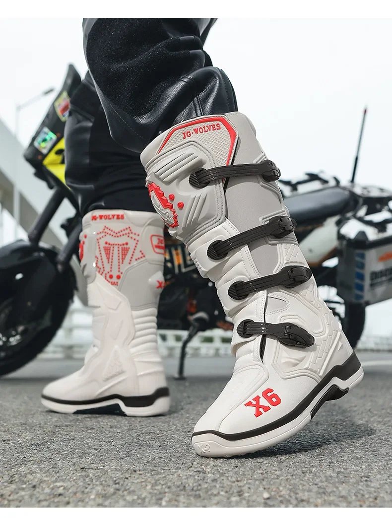 Track Shoes Motorcycle Anti-skid Motocross Boots Off-road Locomotive Riding Boots Tension Off-road Anti-drop Riding Equipment