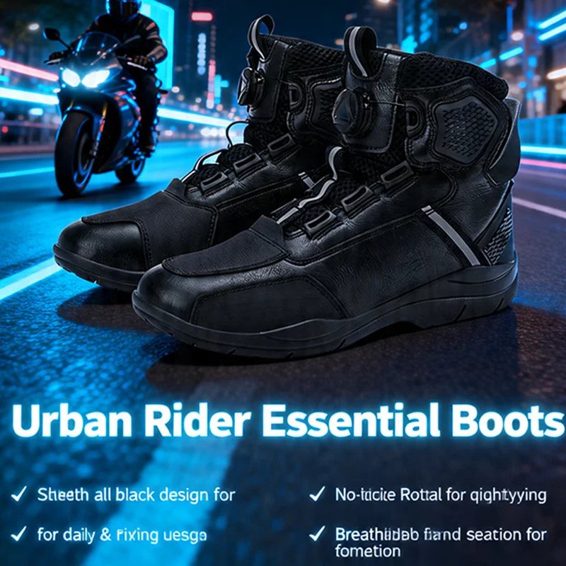 Motorcycle Boots Men Motor Motorbike Riding Shoes Anti-fall Motorcycle Shoes Motocross Off-Road Racing Boots