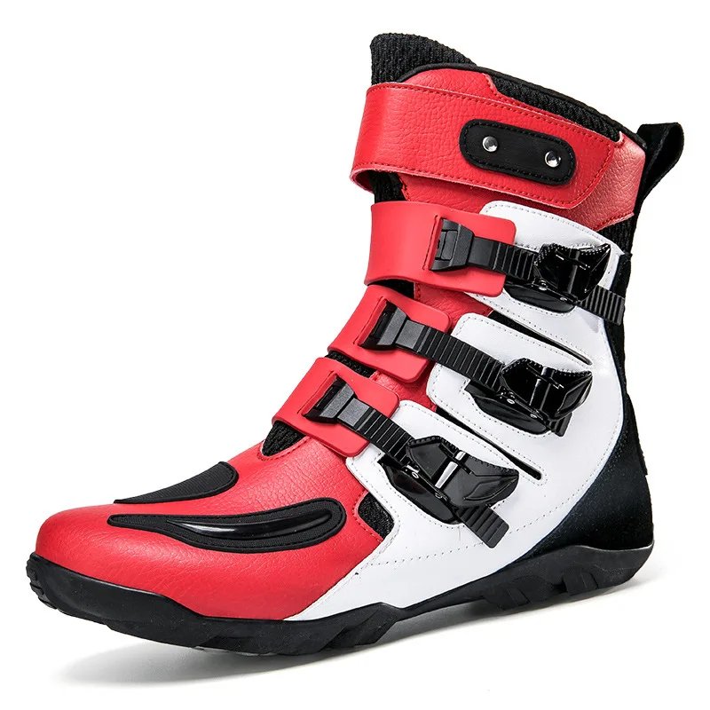 Motorcycle Boots Man Studded Boots Anti-Fall Motorcycle Equipment Wear-Resistant Motocross Boots