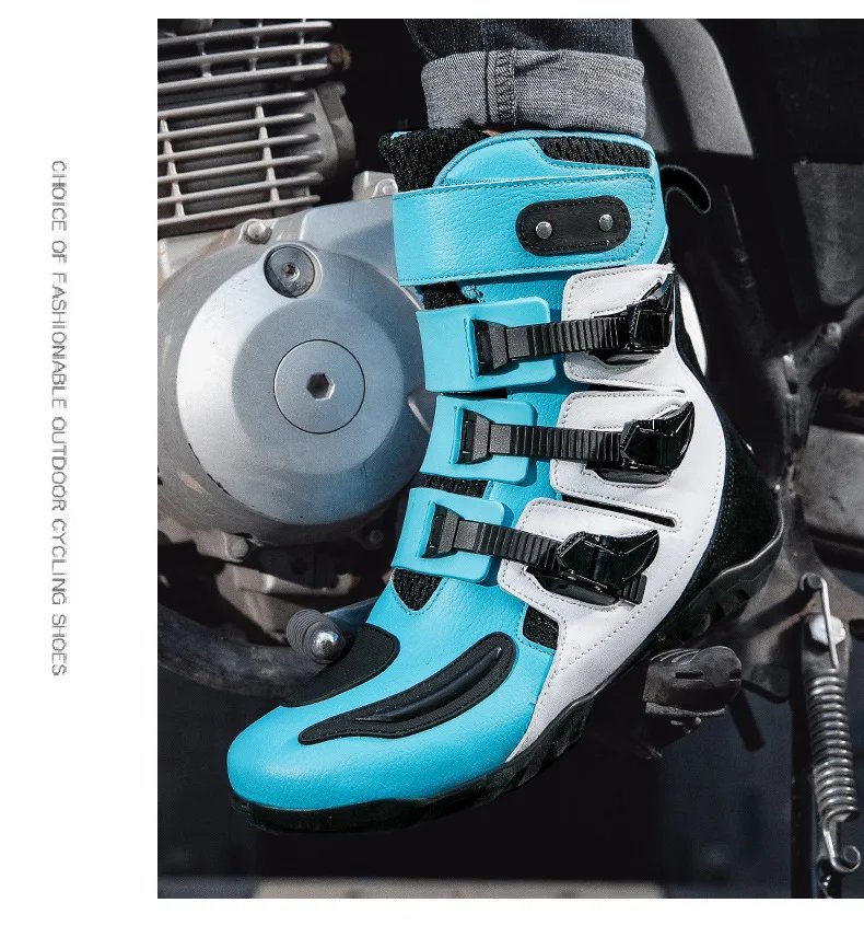 Motorcycle Boots Man Studded Boots Anti-Fall Motorcycle Equipment Wear-Resistant Motocross Boots