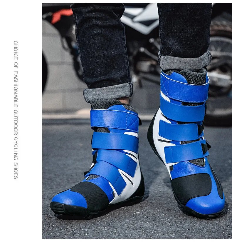 Motorcycle Boots Man Studded Boots Anti-Fall Motorcycle Equipment Wear-Resistant Motocross Boots