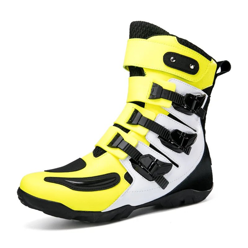 Motorcycle Boots Man Studded Boots Anti-Fall Motorcycle Equipment Wear-Resistant Motocross Boots