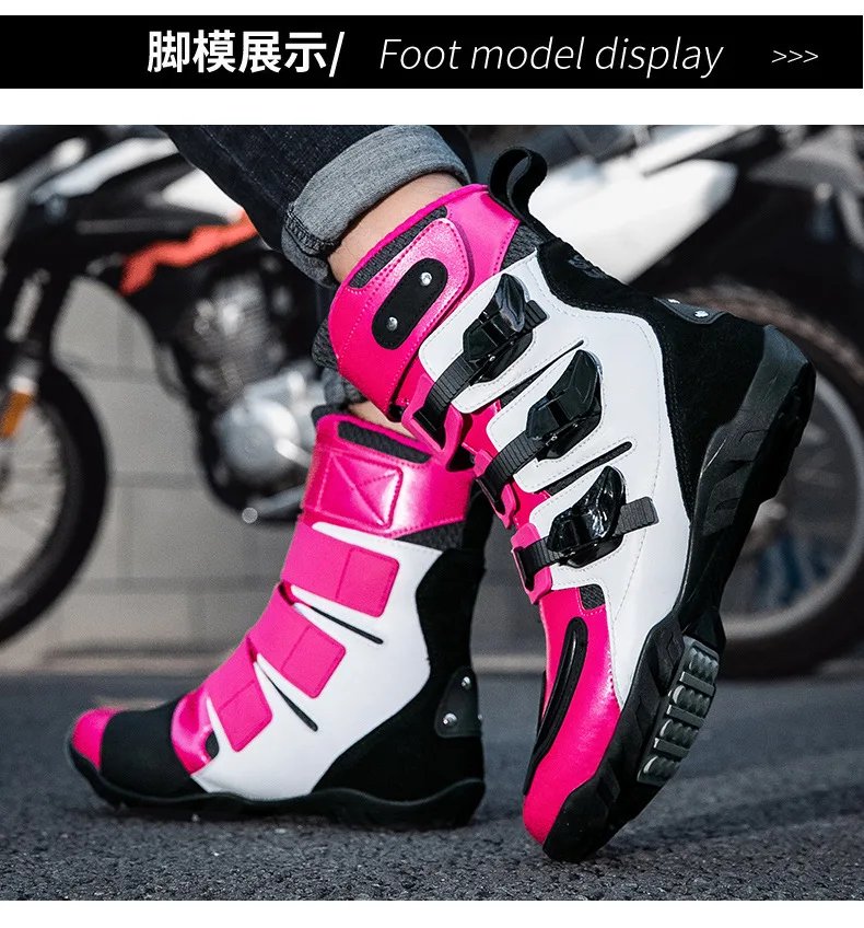 Motorcycle Boots Man Studded Boots Anti-Fall Motorcycle Equipment Wear-Resistant Motocross Boots