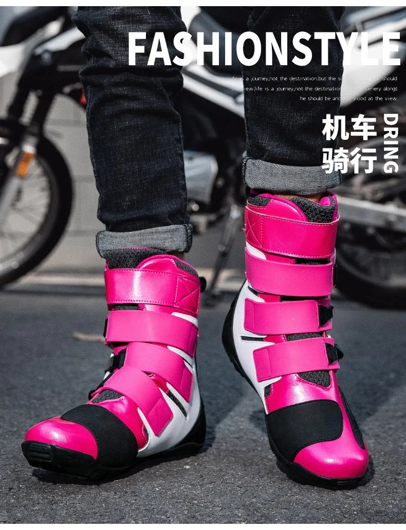 Motorcycle Boots Man Studded Boots Anti-Fall Motorcycle Equipment Wear-Resistant Motocross Boots