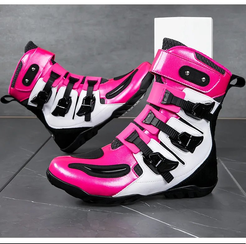 Motorcycle Boots Man Studded Boots Anti-Fall Motorcycle Equipment Wear-Resistant Motocross Boots