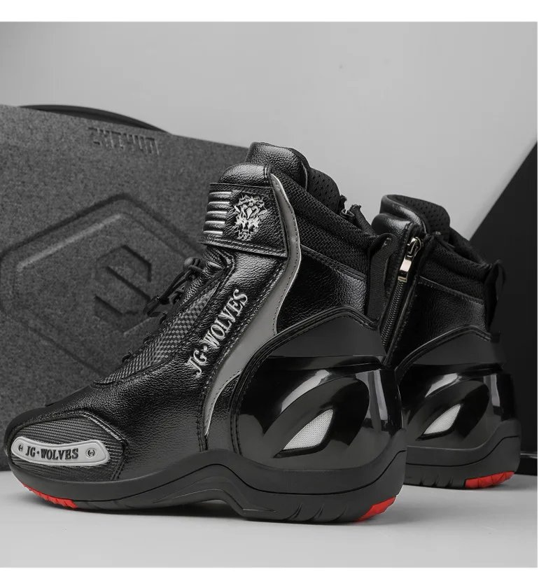 Motorcycle Shoes Men Off-road Adventure Motocross Low Boots  Retro Black Riding Shoes Rubber Sole Waterproof Motorcyclist Shoes
