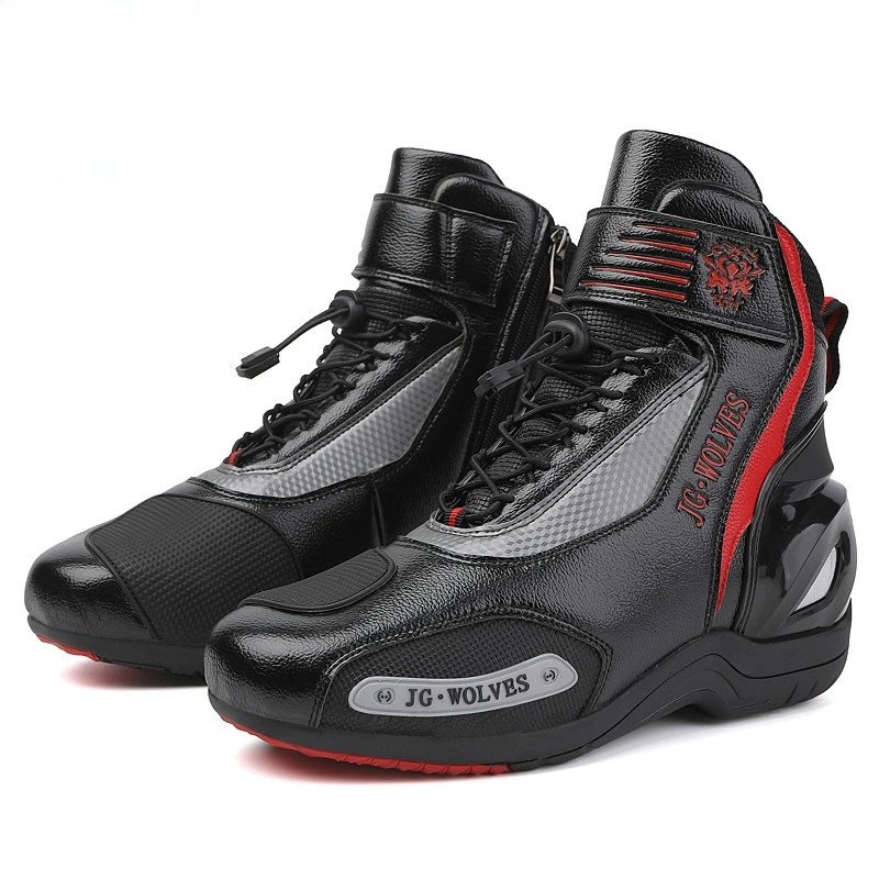 Motorcycle Shoes Men Off-road Adventure Motocross Low Boots  Retro Black Riding Shoes Rubber Sole Waterproof Motorcyclist Shoes