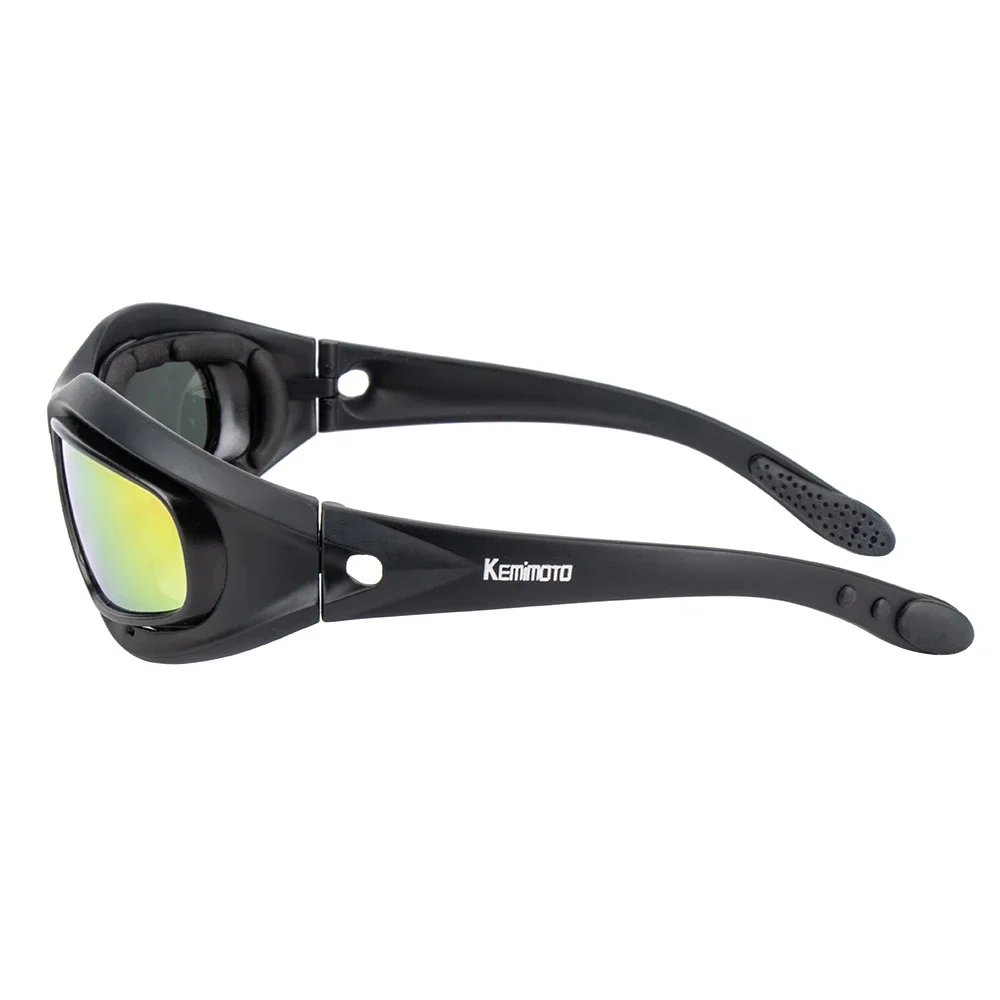 KEMiMOTO Polarized Motorcycle Glasses Sunglasses For Shooting Eye Protection Windproof Moto Goggles UV400 Antifog clear Lens