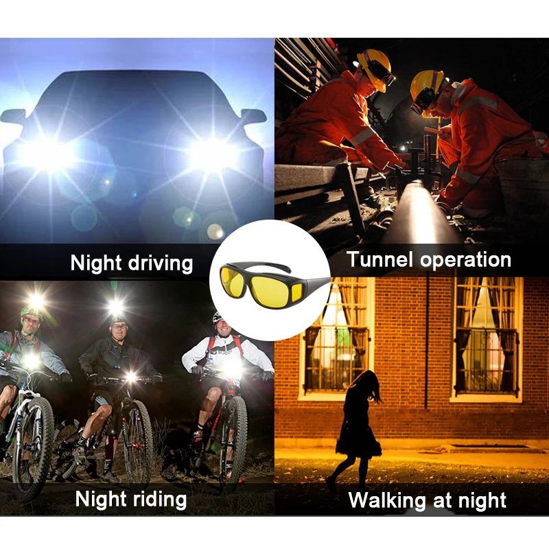Car Night Vision Driving Glasses Anti-Glare Motorcycle Bicycle Driver Goggles UV Protection Sunglasses Eyewear Car Accessries