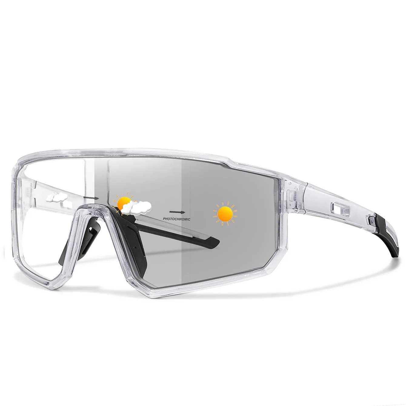 New Style Brand Photochromic Eyewear Men Women Bicycle MTB Bike Running Fishing Cycling Glasses Comfortable Windproof Goggles