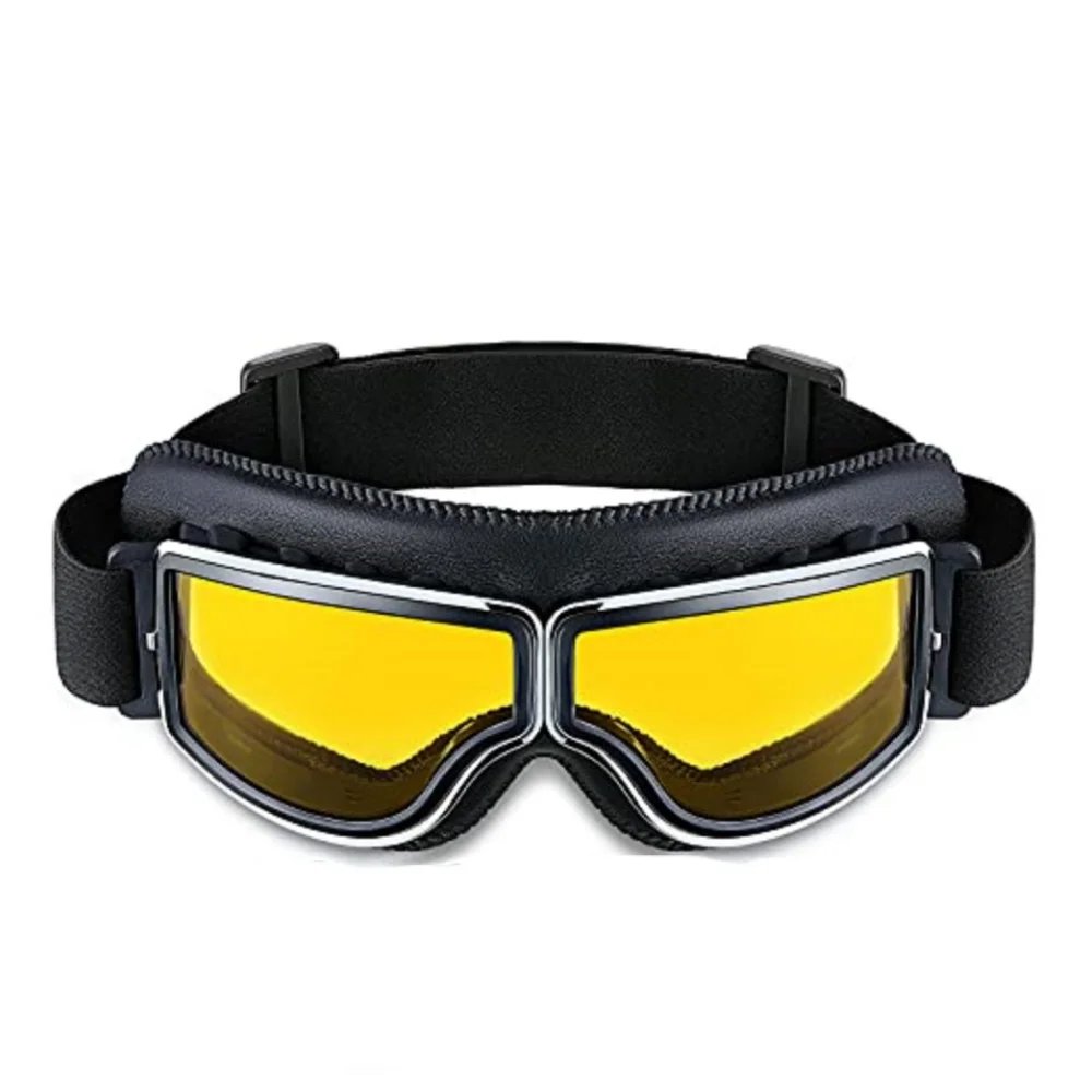 Windproof Motorcycle Helmet Glasses Leather Safety Protective Anti-glare Motocross Cross-country Steampunk Glass Various Styles