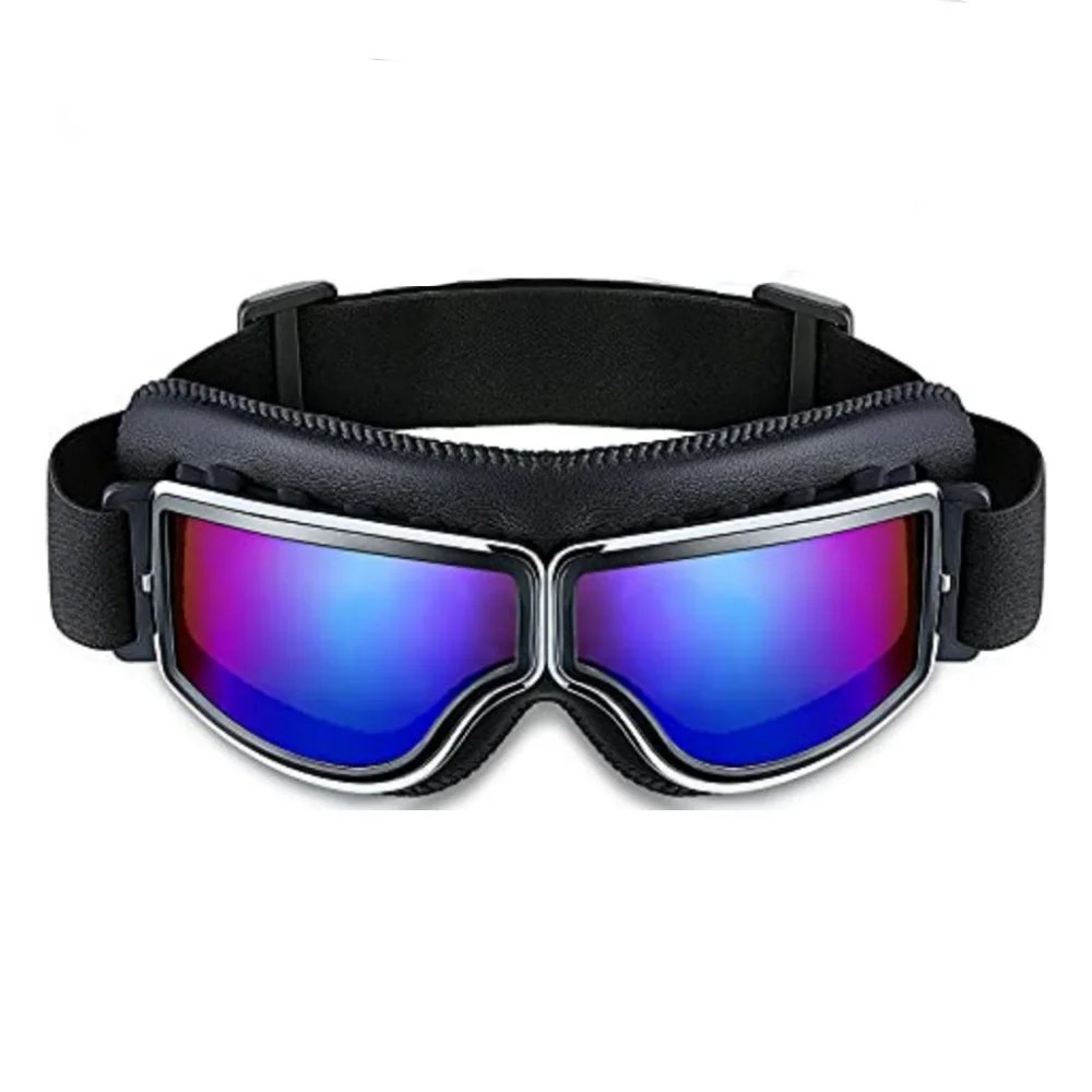 Windproof Motorcycle Helmet Glasses Leather Safety Protective Anti-glare Motocross Cross-country Steampunk Glass Various Styles
