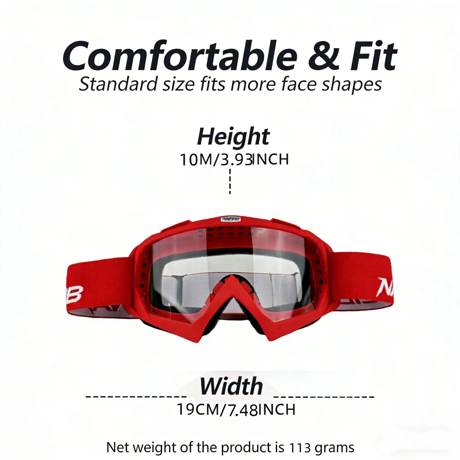 Outdoor Cross-Country Ski Goggles, Motorcycle Glasses, ATV Riding Goggles, Windproof, Dustproof & Impact-Resistant Outdoor Cross-Country Ski Goggles, Motorcycle Glasses, ATV Riding Goggles, Windproof, Dustproof & Impact-Resistant