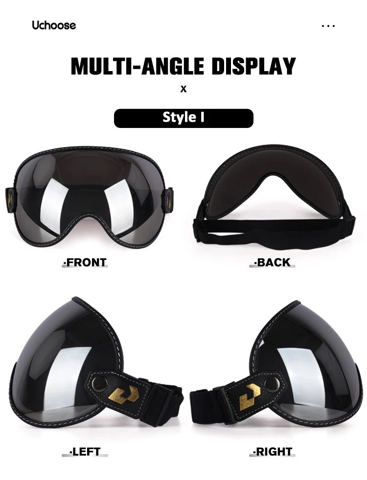Uchoose Retro Motorcycle Goggle Universal Bubble Visor UV Protection Vintage Motorbike Riding Glasses Helmet Lens Shield Durable Uchoose Retro Motorcycle Goggle Universal Bubble Visor UV Protection Vintage Motorbike Riding Glasses Helmet Lens Shield Durable