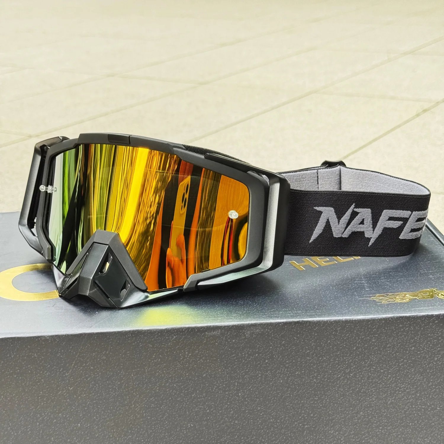 NAFEIB ATV Dirt Bike Goggles Motorcycle Glasses Off-Road MX Anti-UV Windproof Eyewear Helmet Mask Gafas for Motocross Racing