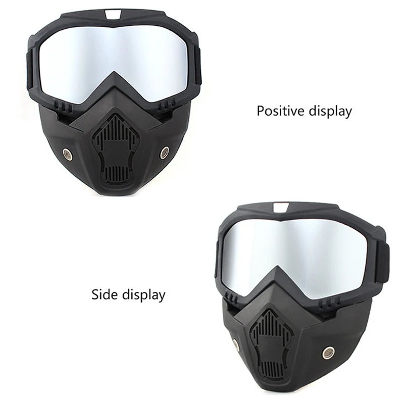 Protective Motorcycle Face Mask Removable Full Face Tactical Motorcycle Helmet Goggles Riding Motocross Glasses Moto Accessories Protective Motorcycle Face Mask Removable Full Face Tactical Motorcycle Helmet Goggles Riding Motocross Glasses Moto Accessories
