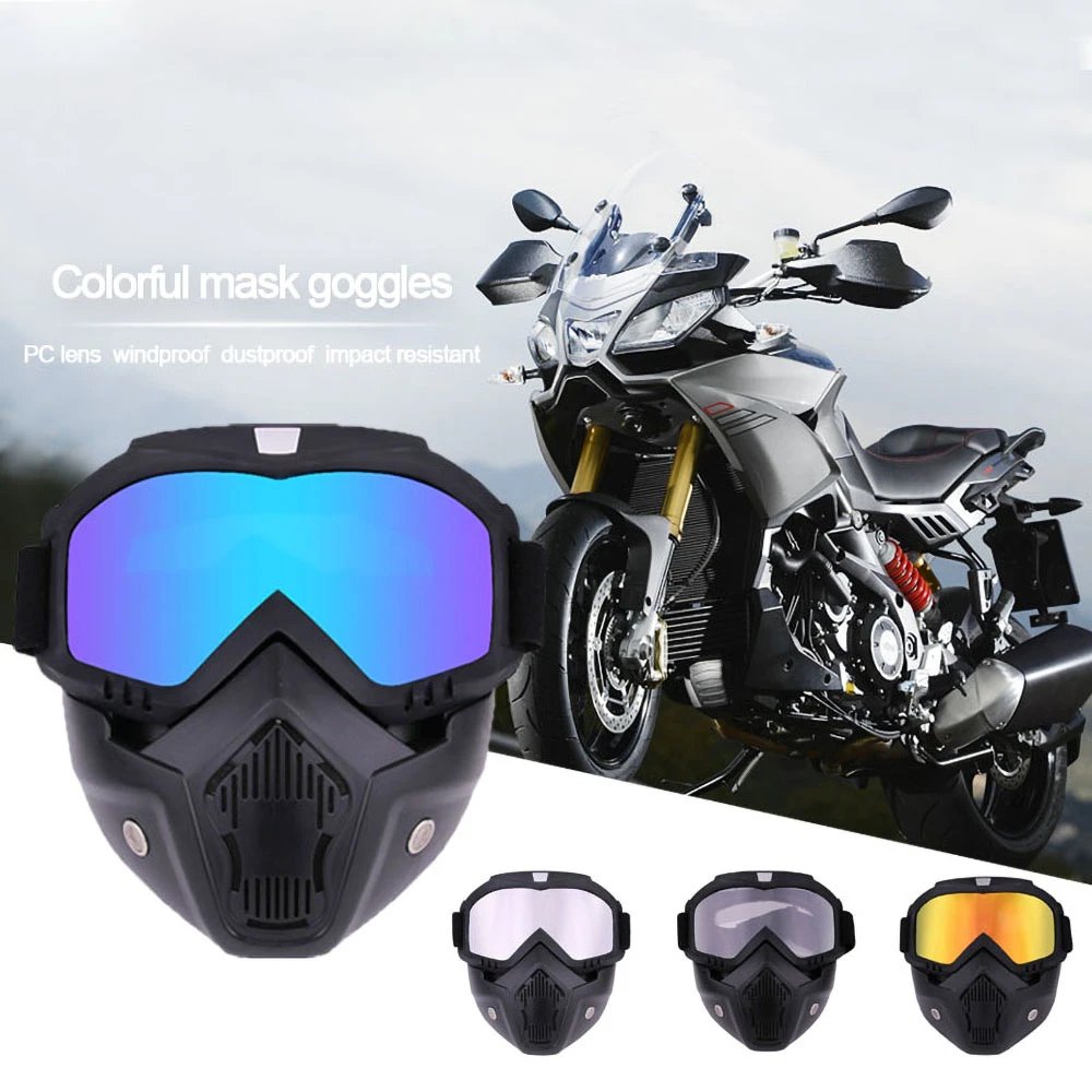 Protective Motorcycle Face Mask Removable Full Face Tactical Motorcycle Helmet Goggles Riding Motocross Glasses Moto Accessories Protective Motorcycle Face Mask Removable Full Face Tactical Motorcycle Helmet Goggles Riding Motocross Glasses Moto Accessories