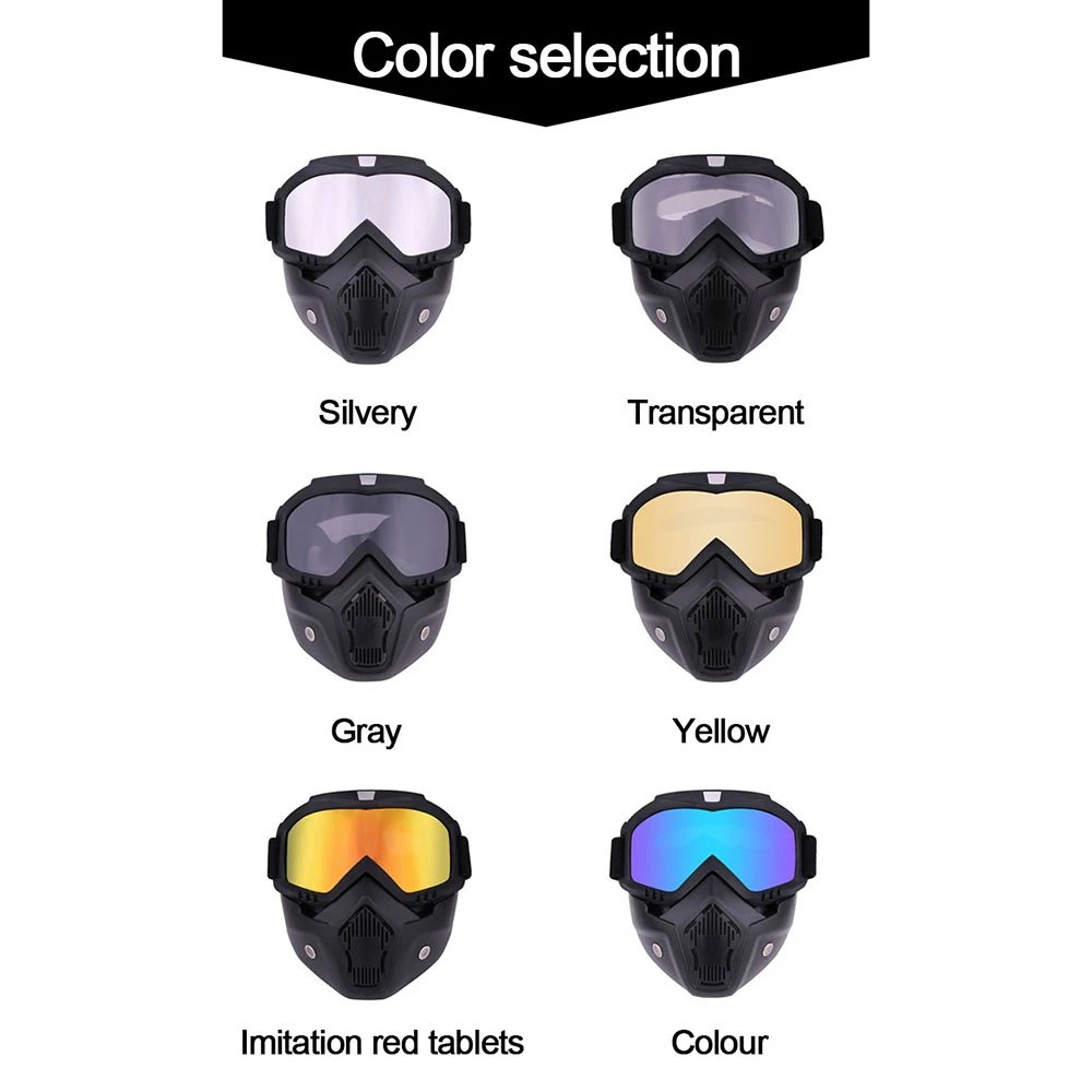 Protective Motorcycle Face Mask Removable Full Face Tactical Motorcycle Helmet Goggles Riding Motocross Glasses Moto Accessories Protective Motorcycle Face Mask Removable Full Face Tactical Motorcycle Helmet Goggles Riding Motocross Glasses Moto Accessories