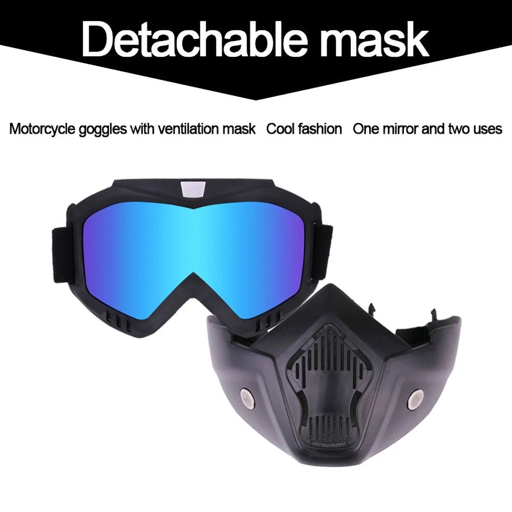 Protective Motorcycle Face Mask Removable Full Face Tactical Motorcycle Helmet Goggles Riding Motocross Glasses Moto Accessories Protective Motorcycle Face Mask Removable Full Face Tactical Motorcycle Helmet Goggles Riding Motocross Glasses Moto Accessories