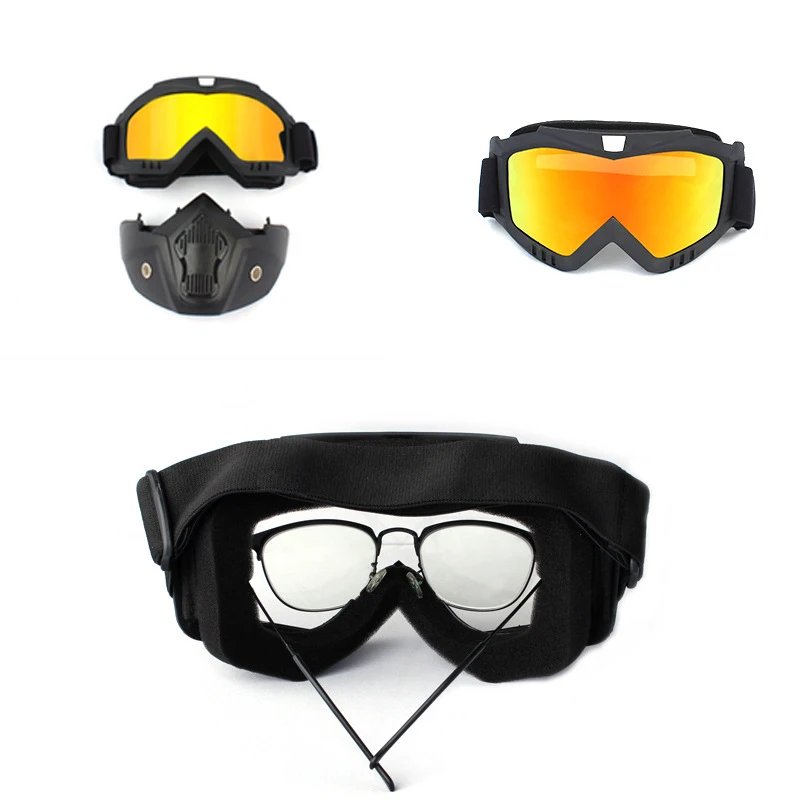 Protective Motorcycle Face Mask Removable Full Face Tactical Motorcycle Helmet Goggles Riding Motocross Glasses Moto Accessories Protective Motorcycle Face Mask Removable Full Face Tactical Motorcycle Helmet Goggles Riding Motocross Glasses Moto Accessories