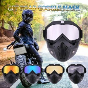 Protective Motorcycle Face Mask Removable Full Face Tactical Motorcycle Helmet Goggles Riding Motocross Glasses Moto Accessories