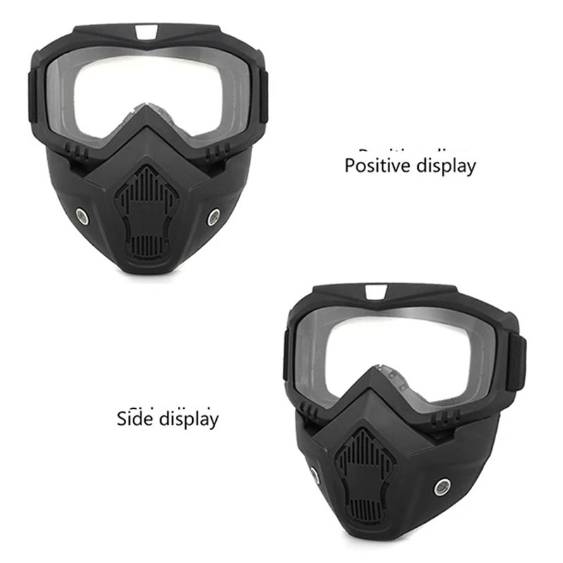 Protective Motorcycle Face Mask Removable Full Face Tactical Motorcycle Helmet Goggles Riding Motocross Glasses Moto Accessories Protective Motorcycle Face Mask Removable Full Face Tactical Motorcycle Helmet Goggles Riding Motocross Glasses Moto Accessories