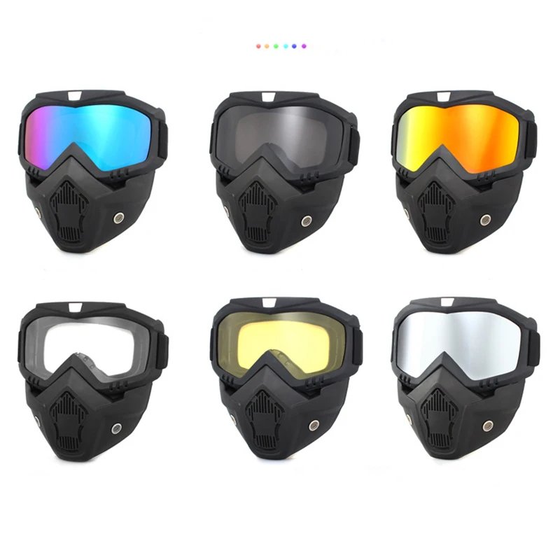 Protective Motorcycle Face Mask Removable Full Face Tactical Motorcycle Helmet Goggles Riding Motocross Glasses Moto Accessories Protective Motorcycle Face Mask Removable Full Face Tactical Motorcycle Helmet Goggles Riding Motocross Glasses Moto Accessories