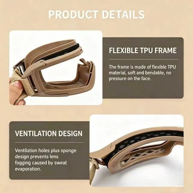 Grasshopper Tactical Goggle Kit,3 Swap Anti-Explosion Lenses,Shooting Bike Moto,Dustproof Helmet Fit Outdoor Eyewear Gear Grasshopper Tactical Goggle Kit,3 Swap Anti-Explosion Lenses,Shooting Bike Moto,Dustproof Helmet Fit Outdoor Eyewear Gear