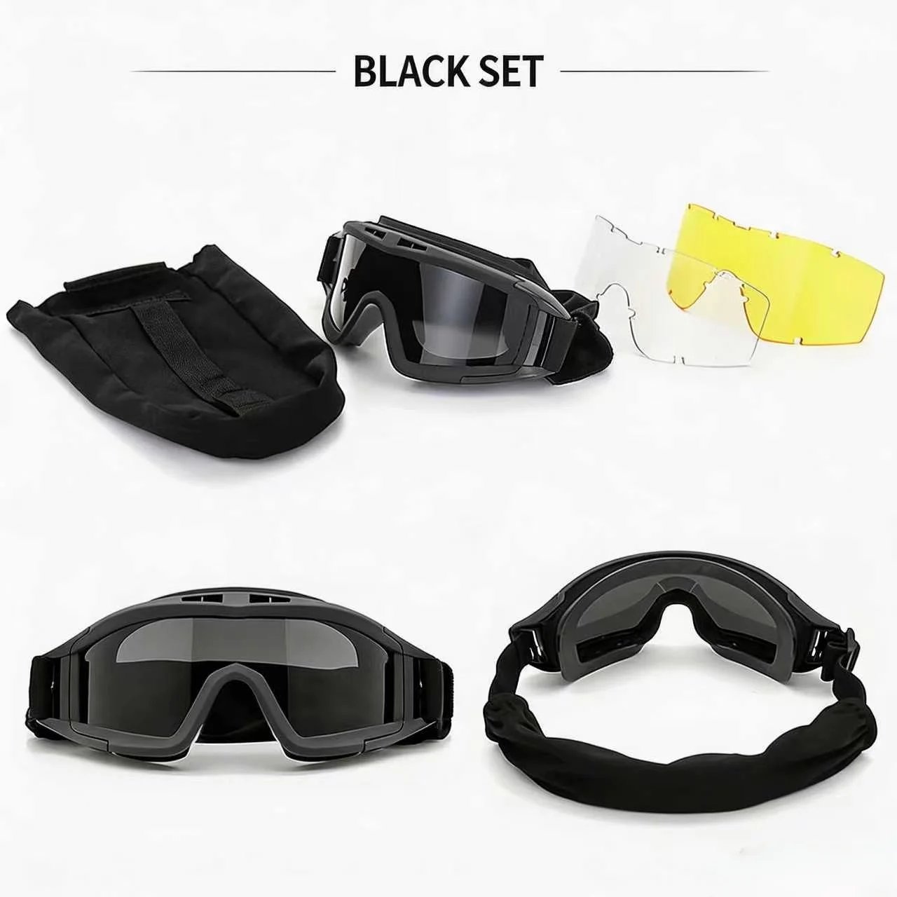 Grasshopper Tactical Goggle Kit,3 Swap Anti-Explosion Lenses,Shooting Bike Moto,Dustproof Helmet Fit Outdoor Eyewear Gear Grasshopper Tactical Goggle Kit,3 Swap Anti-Explosion Lenses,Shooting Bike Moto,Dustproof Helmet Fit Outdoor Eyewear Gear