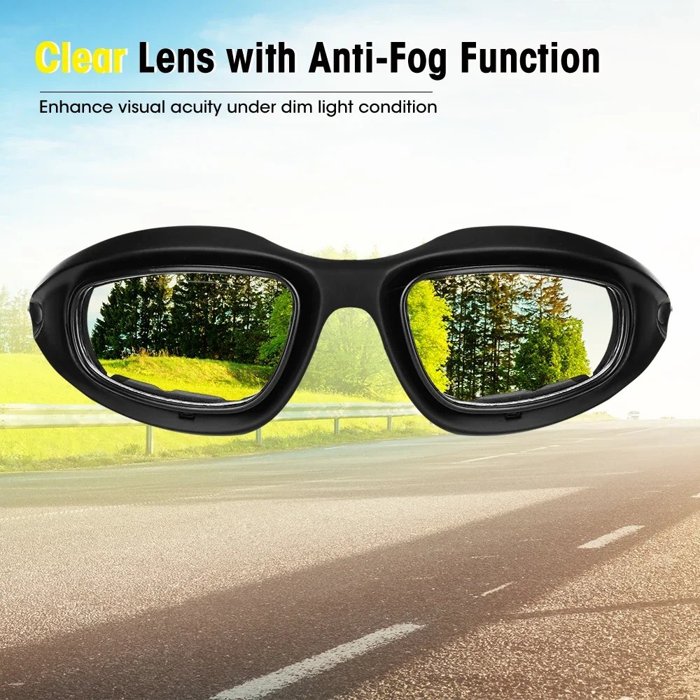 KEMITOUR Motorcycle Glasses Polarized Sunglasses Windproof Moto Goggles UV400 Antifog Clear Lens For Shooting Eye Protection KEMITOUR Motorcycle Glasses Polarized Sunglasses Windproof Moto Goggles UV400 Antifog Clear Lens For Shooting Eye Protection