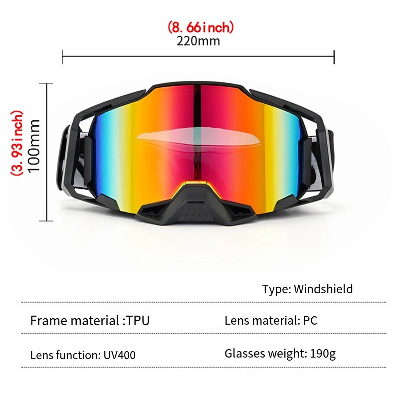 Motorcycle Goggles for Men, Dirt Bike Accessories, Riding UV400 Glasses, Cycling for Motocycles, Mountain BikesBicycles, MX AT Motorcycle Goggles for Men, Dirt Bike Accessories, Riding UV400 Glasses, Cycling for Motocycles, Mountain BikesBicycles, MX AT