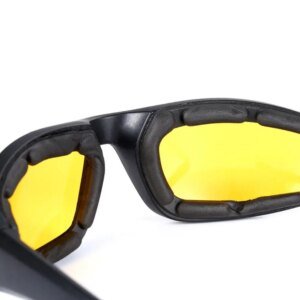 Punk Yellow Lenses Sunglasses UV Protective Decoration Accessories Outdoor Sunglasses Black Shades Motorcycle Goggles