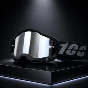 Motocross Goggles for Men Women, Motorcycle Riding Goggles with PC Lens, Adjustable Strap, Wind Dust Protection Eyewear for Dirt Bike ATV MTB Off-Road Cycling
