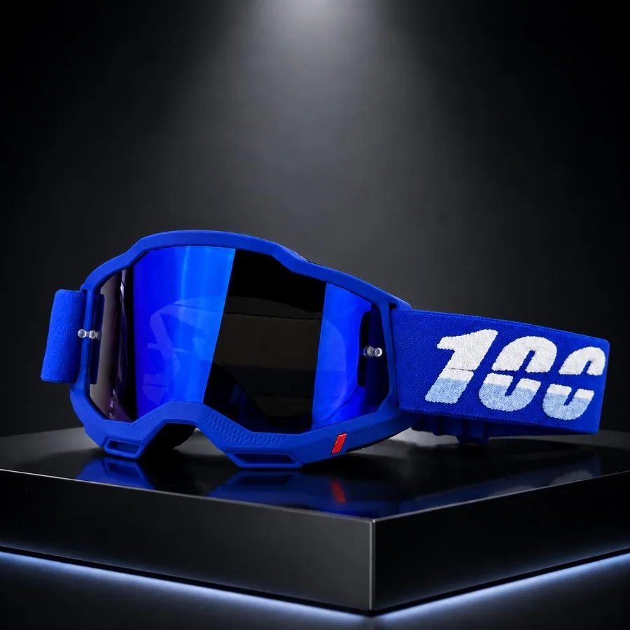 Motocross Goggles for Men Women, Motorcycle Riding Goggles with PC Lens, Adjustable Strap, Wind Dust Protection Eyewear for Dirt Bike ATV MTB Off-Road Cycling