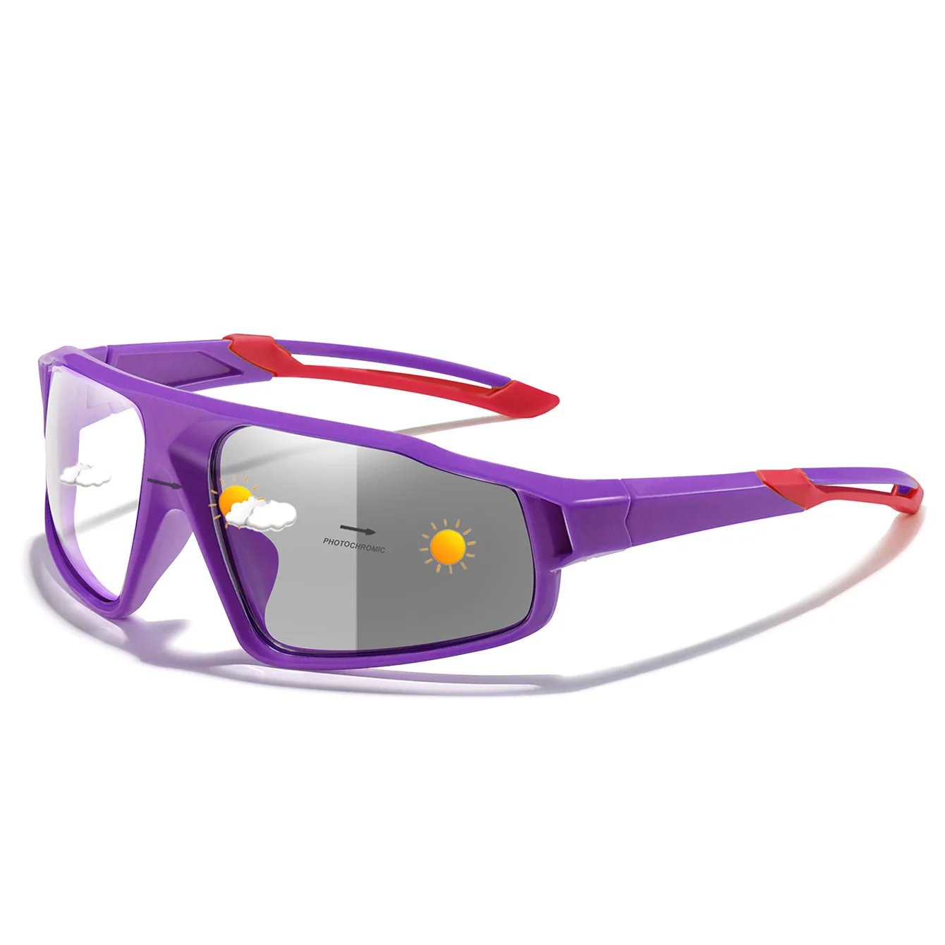 Unisex Photochromic Motorcycle Glasses Big Frame Outdoor Sports Cycling Running Hiking Driving Protective Goggles for Men Women