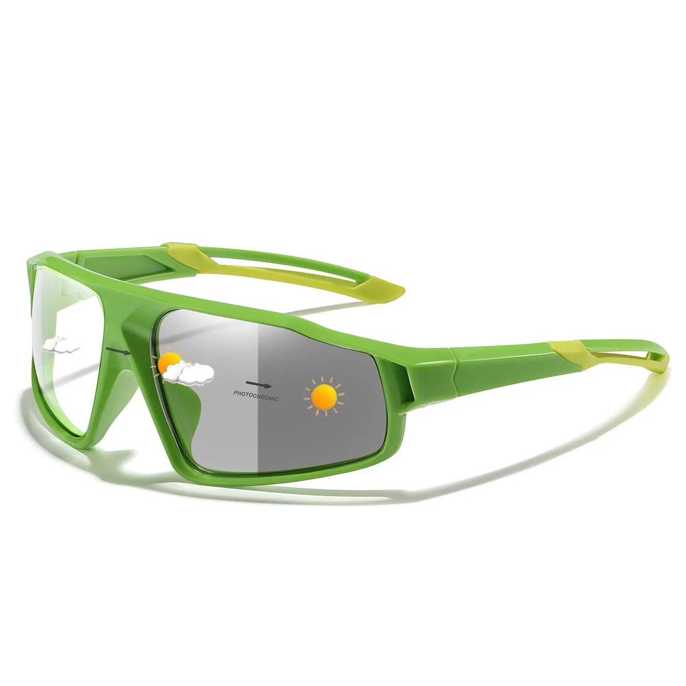 Unisex Photochromic Motorcycle Glasses Big Frame Outdoor Sports Cycling Running Hiking Driving Protective Goggles for Men Women