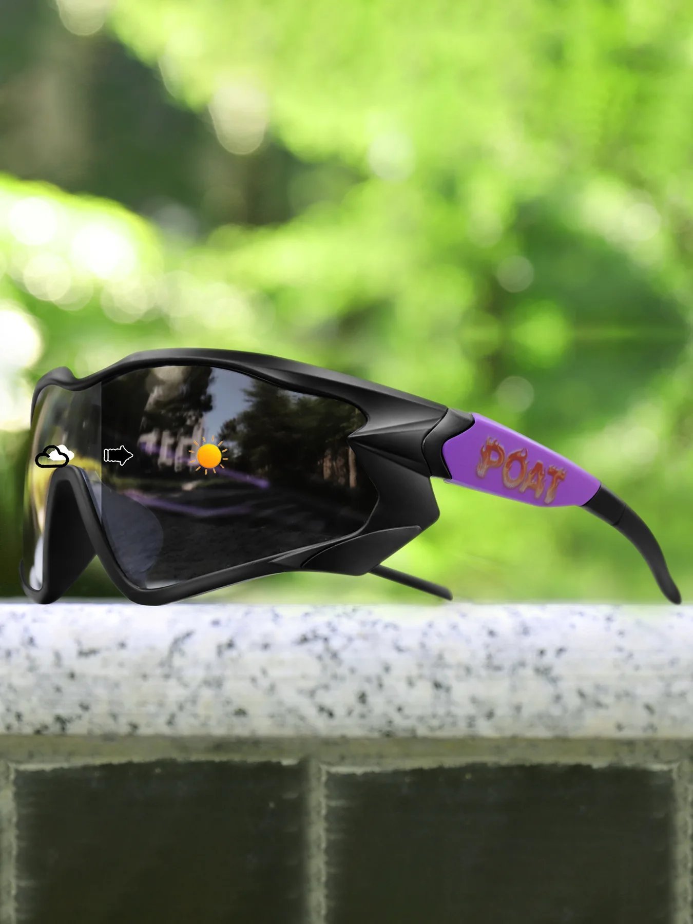 Unisex Photochromic Motorcycle Glasses Big Frame Outdoor Sports Cycling Running Hiking Driving Protective Goggles for Men Women