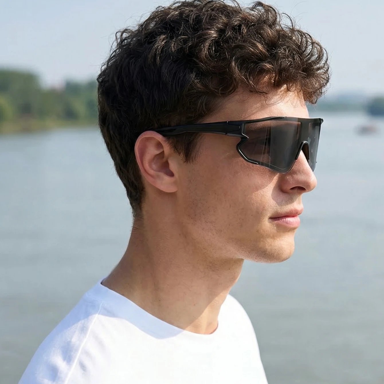 Men Women Photochromic Motorcycle Glasses Outdoor Sports Big Frame Windproof Cycling Running Hiking Goggles