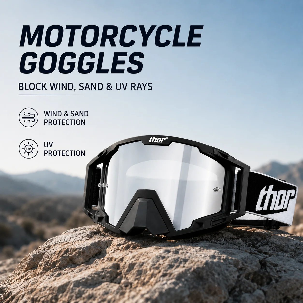 New Colors Motocross Goggles for Off-Road Riding Skiing Sport Eye Wear Compatible with MX Helmet Motorcycle ATV DH MTB