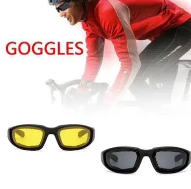 Yellow Lens Sunglassese for Driving Anti-UV Motorcycle Riding Glasses Padding Goggles Universal Outdoor Sports Women Sunglasses