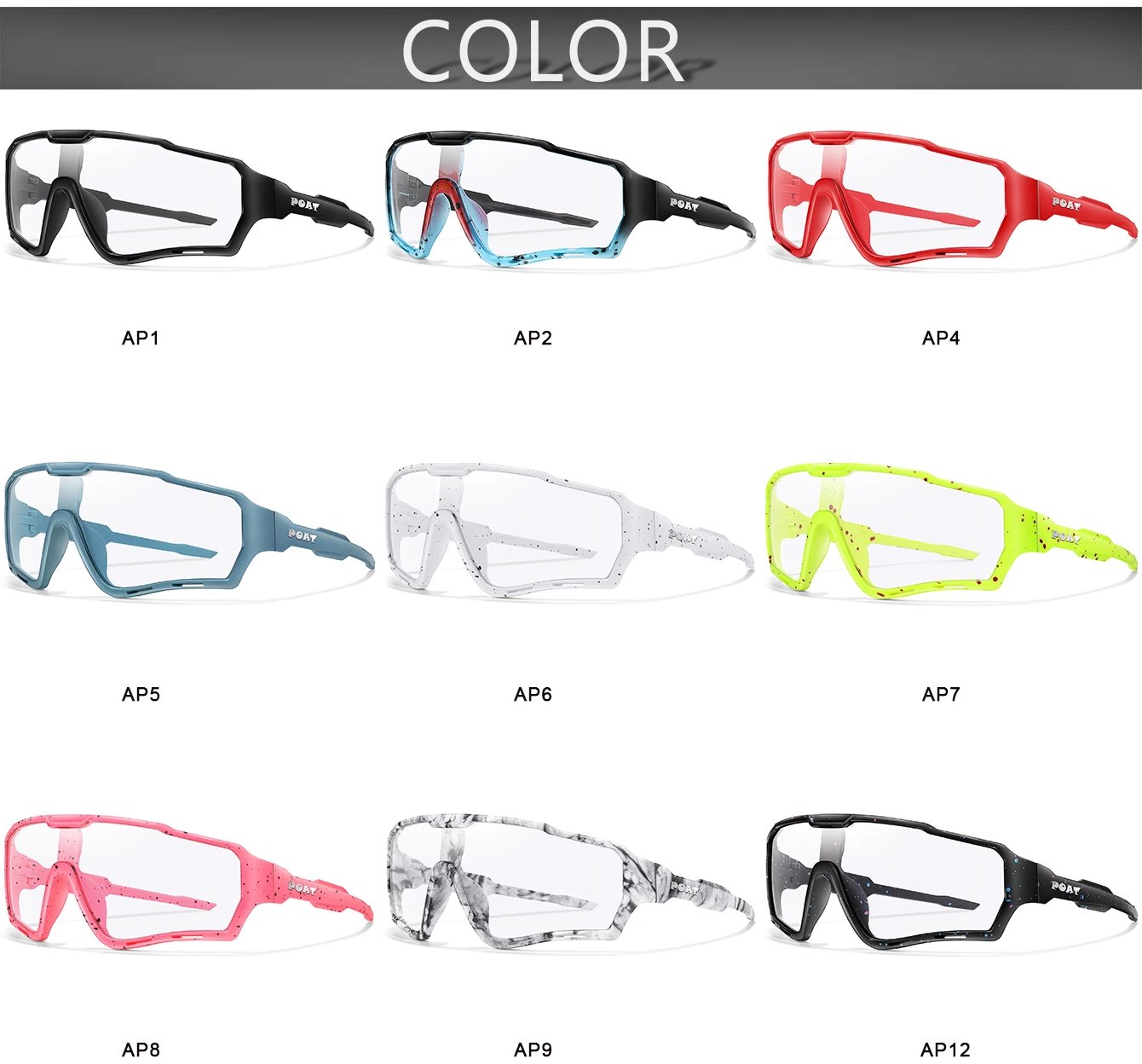 POAT Brand Motorcycle Photochromic Windproof Sunglasses Men MTB Bike Bicycle Eyewear Sports Cycling Fishing Running Glasses POAT Brand Motorcycle Photochromic Windproof Sunglasses Men MTB Bike Bicycle Eyewear Sports Cycling Fishing Running Glasses