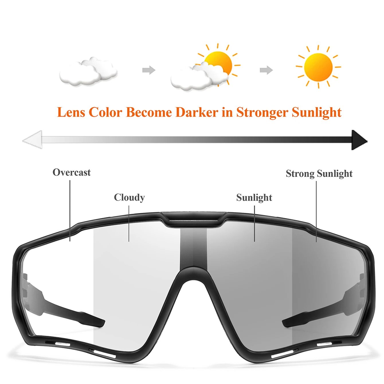 POAT Brand Motorcycle Photochromic Windproof Sunglasses Men MTB Bike Bicycle Eyewear Sports Cycling Fishing Running Glasses