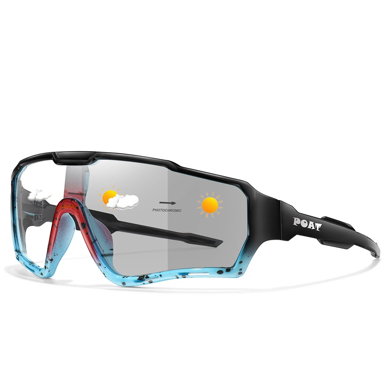 POAT Brand Motorcycle Photochromic Windproof Sunglasses Men MTB Bike Bicycle Eyewear Sports Cycling Fishing Running Glasses