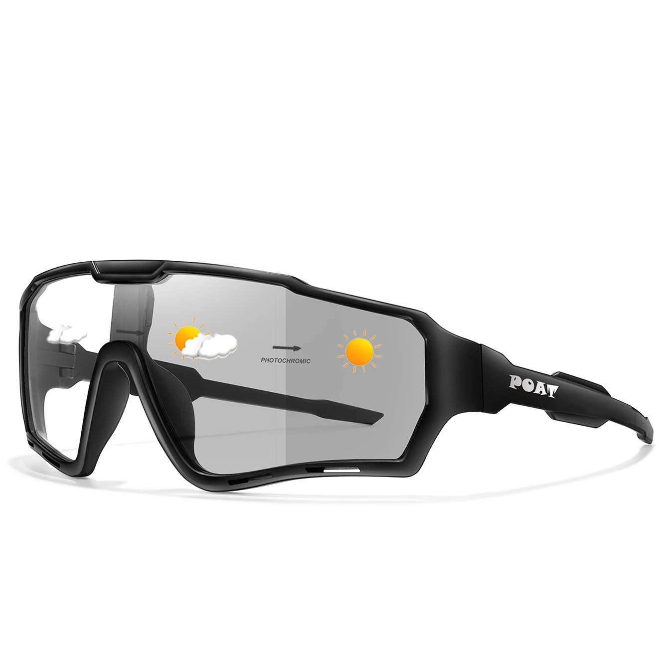 POAT Brand Motorcycle Photochromic Windproof Sunglasses Men MTB Bike Bicycle Eyewear Sports Cycling Fishing Running Glasses