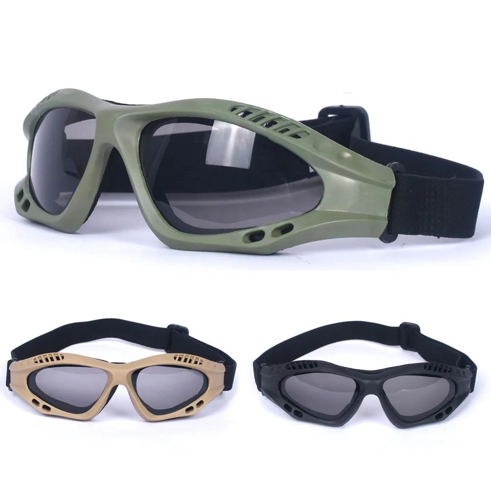 NEW Motorcycle Goggles Cycling Glasses Elastic CS Tactical Safety Goggles Windproof Anti-Dust Outdoor Sports Goggles
