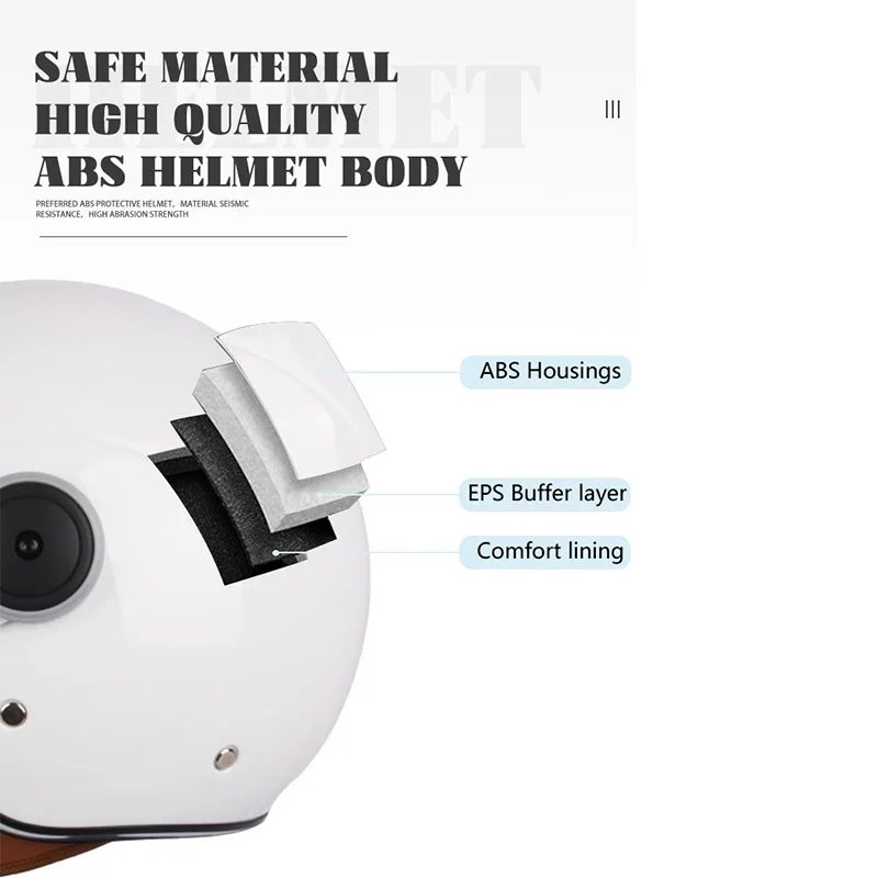 DOT certification Motorbike Casco Go Kart Scooter Motor Van Motorcycle Dual Lens Vintage Helmets Four Seasons Racing Half Helmet