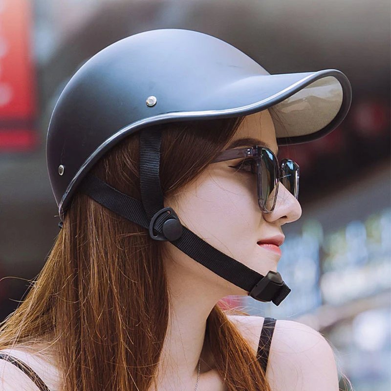 Motorcycle Half Helmet Baseball Cap Universal Men Women Helmet Adult Electric Bicycle Helmets Bike Classic Scooter Helmets