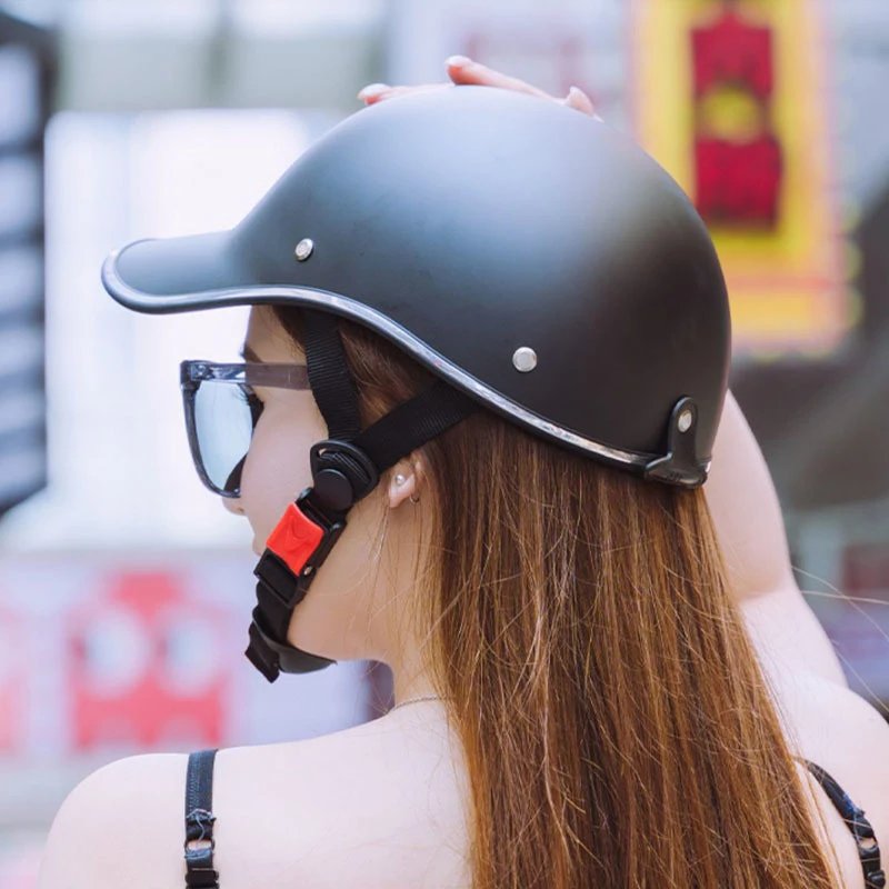 Motorcycle Half Helmet Baseball Cap Universal Men Women Helmet Adult Electric Bicycle Helmets Bike Classic Scooter Helmets
